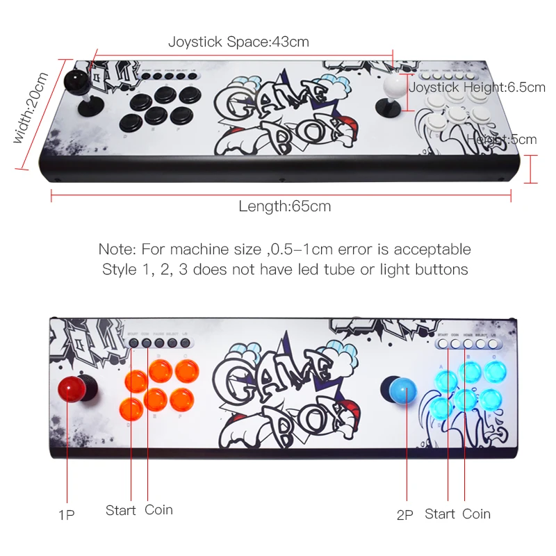 US $113.39 IYO Pandora Box 3D WiFi 8000 Arcade Console Zero Delay Joystick 6 Buttons PCB Board HDMI VGA Output Retro Video Arcade Machine