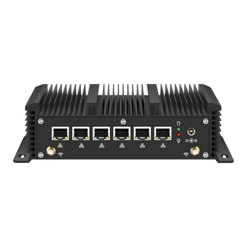 

Fanless Mini Pc Intel Core i7 i5 7200U i3 7100U 6 LAN 211at Gigabit Ethernet HDMI 2*RS232 Firewall Router PFsense Aes-Ni Pocket