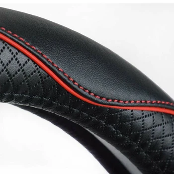 

Replacement Steering Wheel Cover Accessory Heat resistant Leather Auto