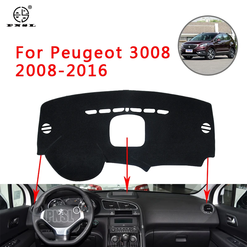 PNSL коврик для приборной панели автомобиля Peugeot 3008 2008-2016 защита от солнца
