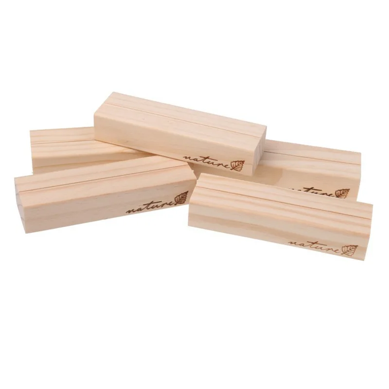 10 x 3 x 1.9cm Деревянный держатель для карточек держатель для заметок зажим для свадебного имени держатель для карт-5 штук-цвет дерева - Цвет: 10 x 3 x 1.9cm