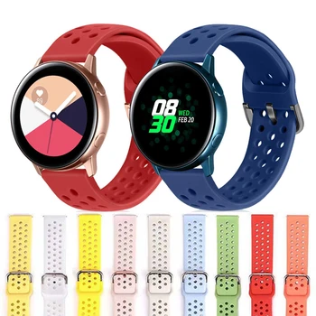 

20mm 22mm width Silicone Strap For Samsung galaxy watch 42mm 46mm gear s3 S2 active 40 huawei gt Quick Release Replacement Band