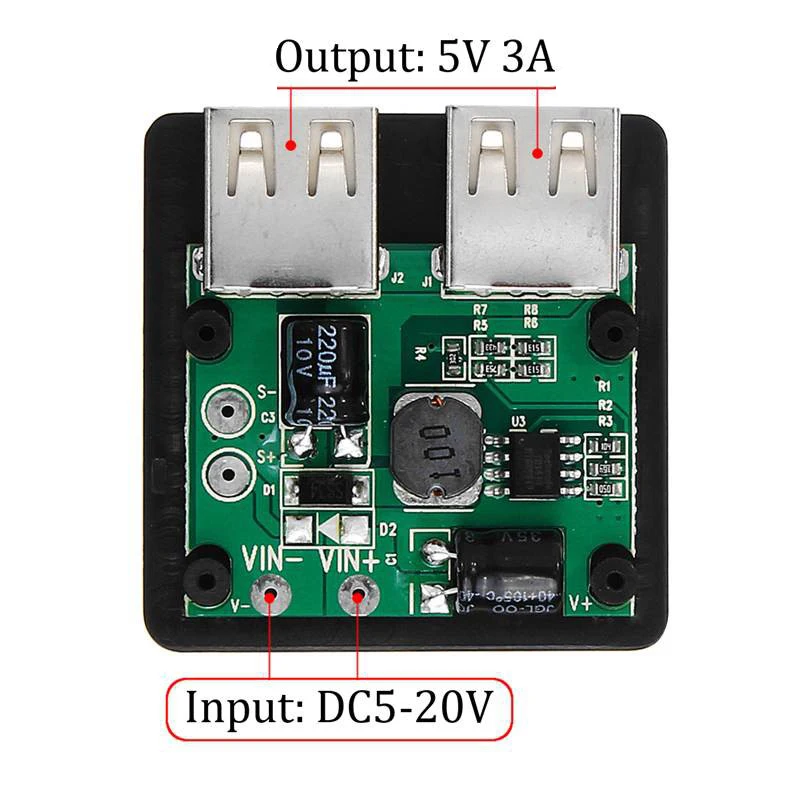 Solar Charger Dual USB 5V 3A DC 12V 24V 5A Solar Regulator Controller Stabilizer DIY Battery Charger