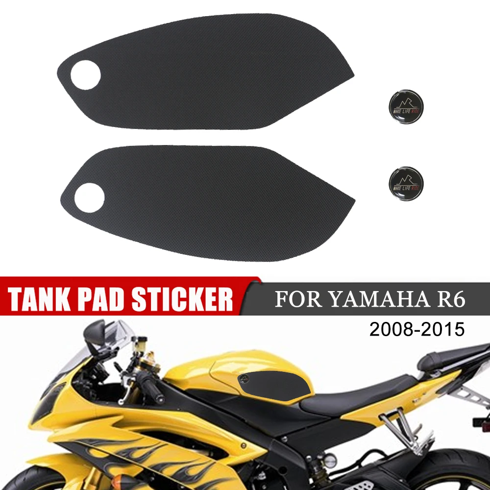 Motorcycle Anti Slip Tank Pad Protector Stickers Gas Knee Grip Traction Side Decal For YAMAHA YZFR6 YZF-R6 YZF R6 2008-2014 2015