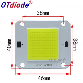 1-10 개/몫 높은 전원 50W LED 칩 COB 조명 DC12V DC32V 빛 구슬 흰색 따뜻한 흰색 차가운 흰색 전체 스펙트럼 3000K-30000K