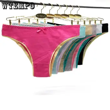 

WTEMPO 6 Pcs/Lot Briefs Sexy Ladies Panties Boyshorts Letter Print Cotton Shorts Underpants