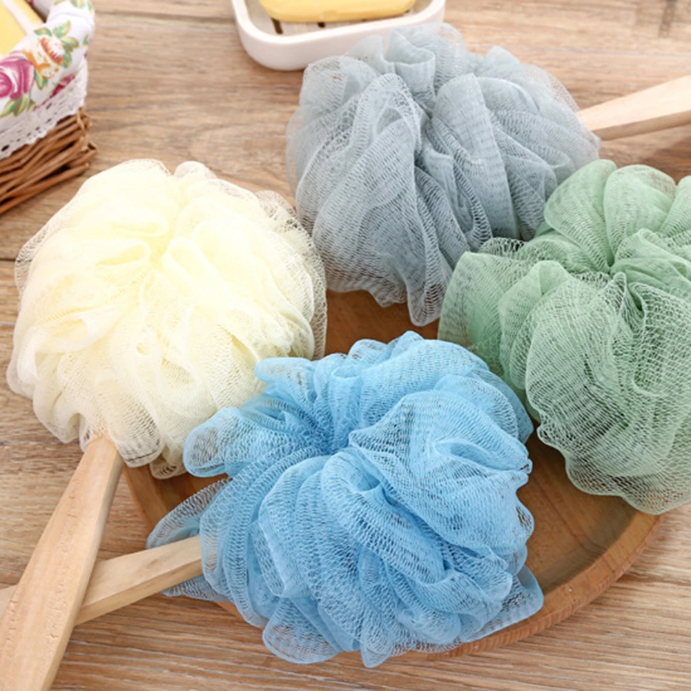 Long Handle Shower Ball Flower Bath Brush Body Backed Cleaning Massage Scrubber Long Handle Exfoliating Cleaning Tool Skin