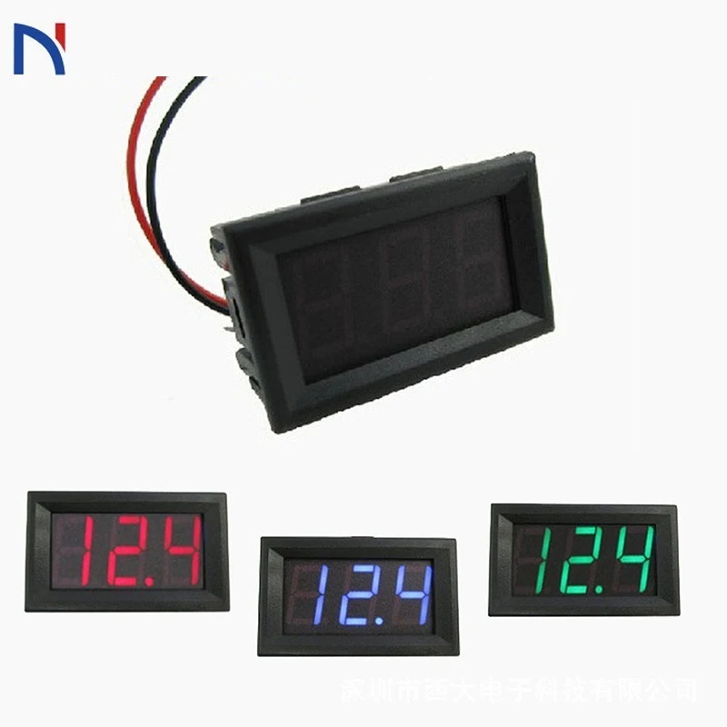 Цифровой мини вольтметр амперметр 0 56 дюймов DC 4 5 V 30V инструмент 2 провода