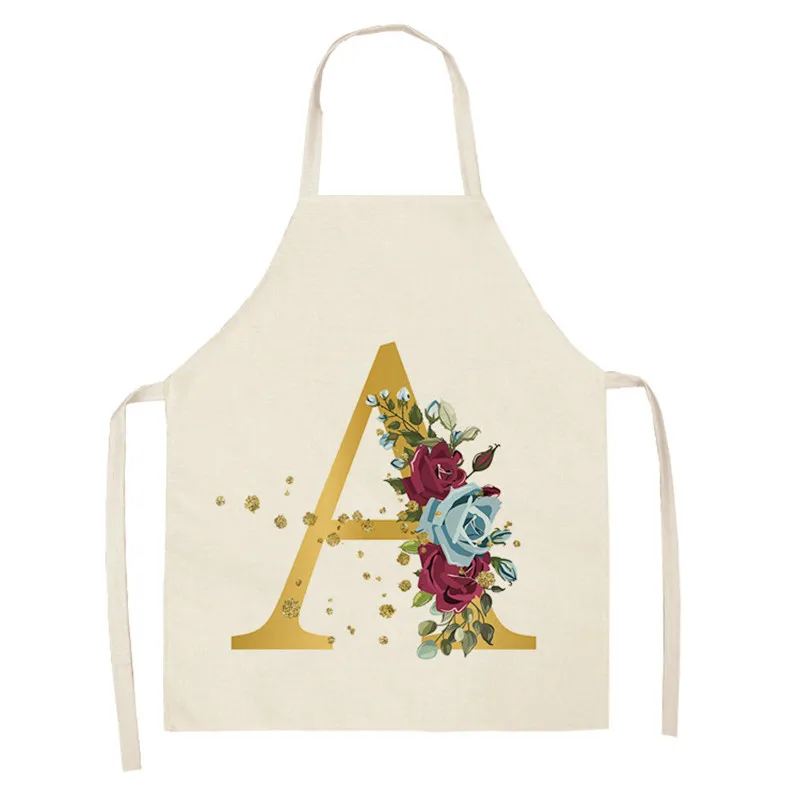 

Letter Pattern Aprons Kids Flower Apron Creative Kitchen Aprons Suitable for Home Cooking Children Painting Anti-dirty Apron