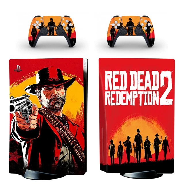 PS PS5 Disk Skin Sticker Vinyl Red Dead PS5 Standard Disc Sticker for  PlayStation 5 Console and 2 Controllers