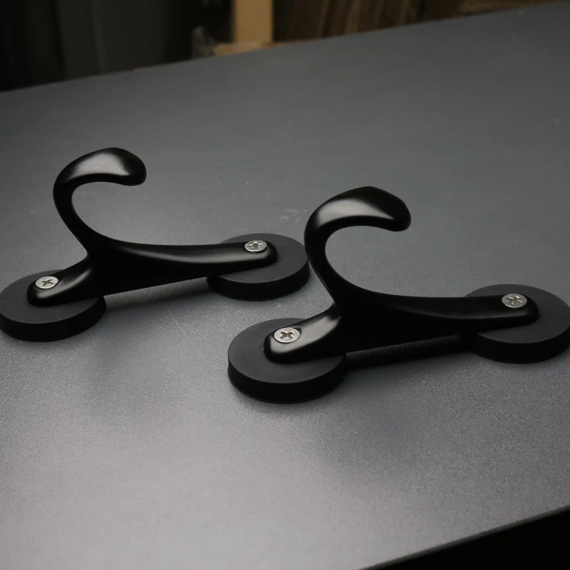 2pcs Strong Hook Movable Coat Hooks Kitchen Bathroom Hook Powerful Neodymium Rubberized