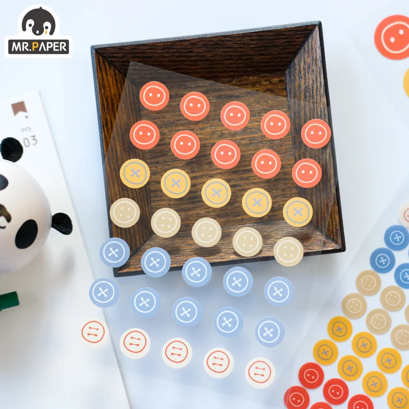 Mr.paper 6 Designs 3Pcs/lot Cute Bear Daily Deco Washi Diary Stickers Scrapbooking Planner Doodling Stationery