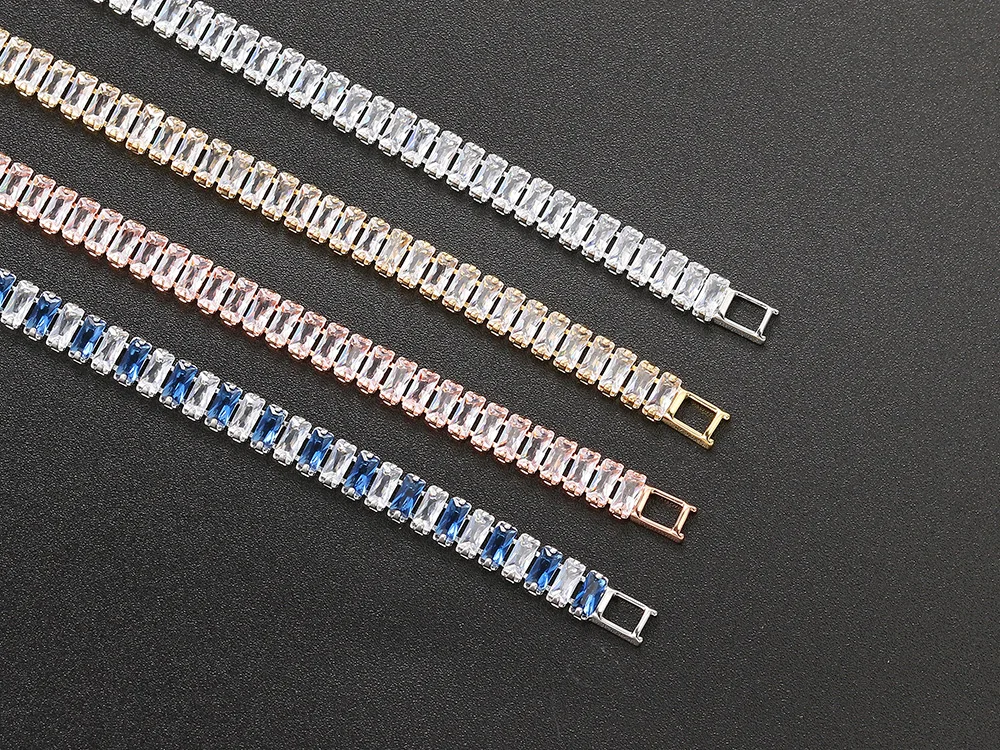 Hippie Diamant Tennis Armband für Frauen Glänzende Luxus Iced Out Zirkon Kette auf Hand Mode Hochzeit Schmuck Zubehör H167 – Detail 6