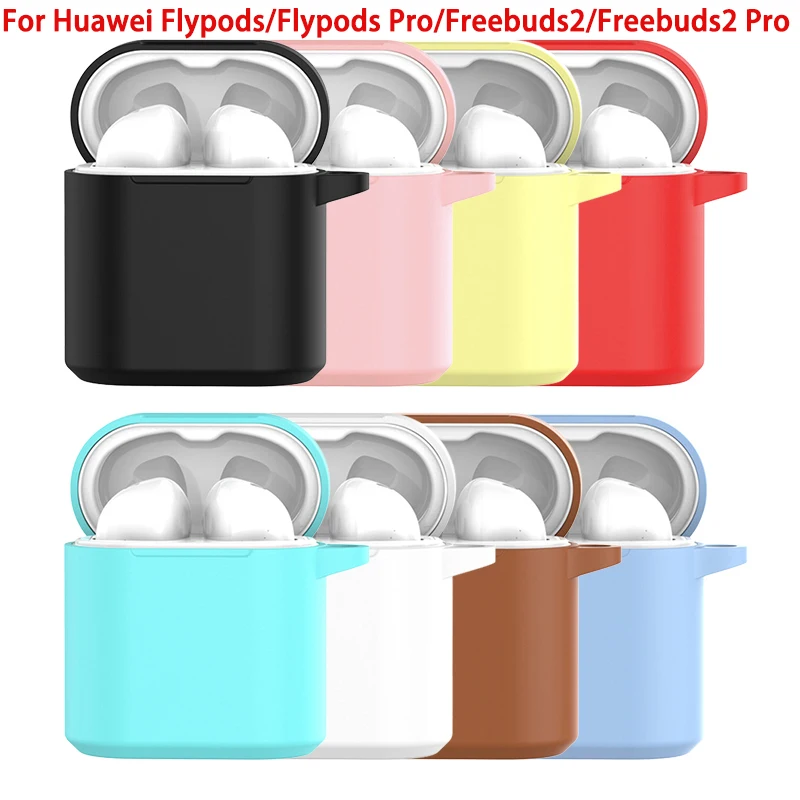Силиконовый защитный чехол для наушников Huawei Flypods/Flypods Pro/Freebuds2/Freebuds2 Pro с защитой