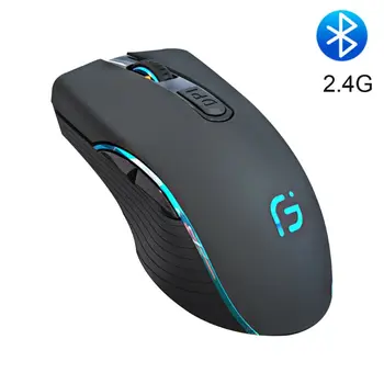 

2.4GHz USB Wireless Bluetooth Rechargeable Mouse Silent Gaming Office Mouse