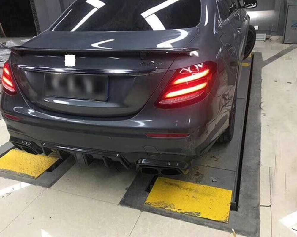 Для Mercedes-Benz E-Class W213 E200 260 300L Barbos углеродное волокно передняя губа задняя губа хвост ветер лезвие хвост горло