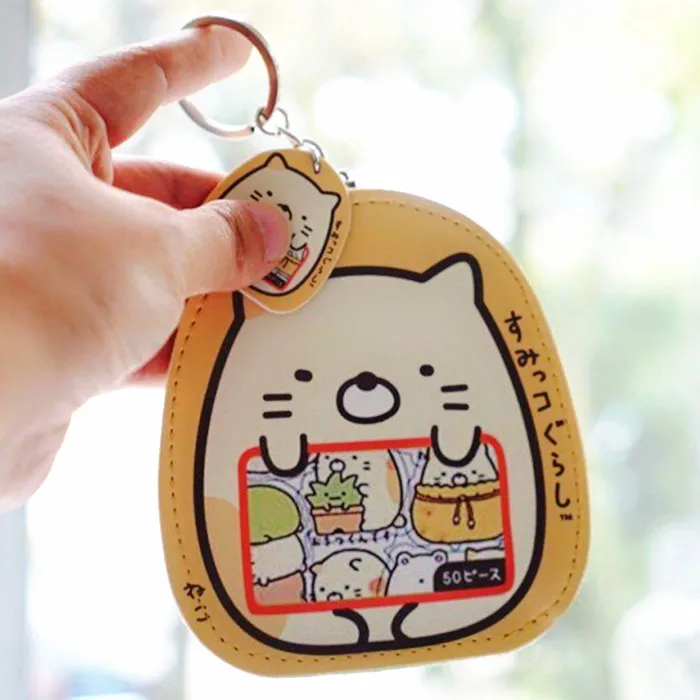 

Japan Cartoon Series Corner Biological Corner Small Mascot Cartoon Modeling Purse Pu Leather Card Holder Hanging Decoration
