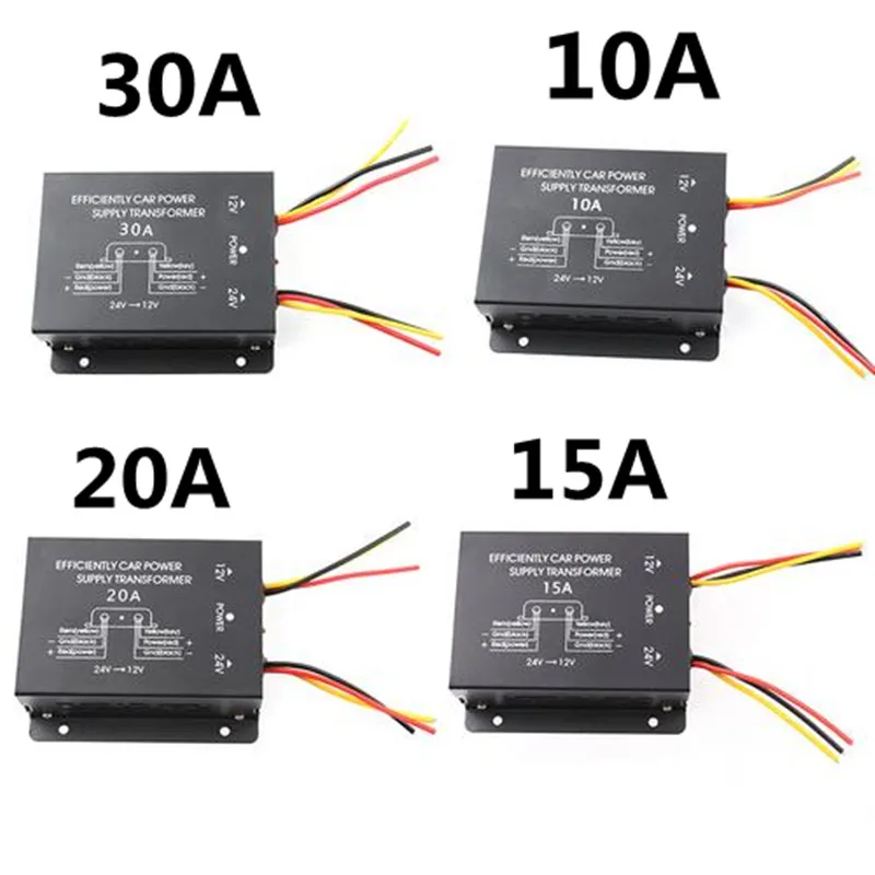 

Car Power Supply Step-Down Transformer 24V To 12V Converter 10A 15A 20A 30A Output With Memory Power High To Low Inverter