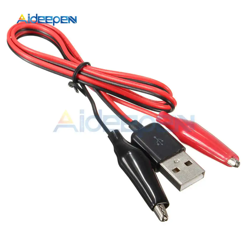 Description Picture 5 of itemAlligator Test Clips Clamp to USB Male Connector Power Supply Adapter Wire 60cm