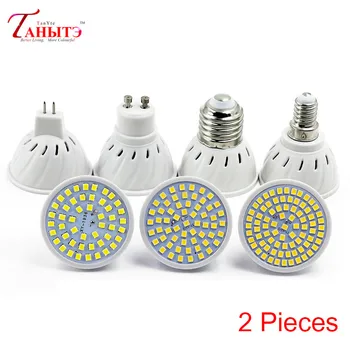 

2 Pieces LED Light Bulb MR16 GU10 E27 E14 Tube Bulb LED Lamp 48W 60W 80W LEDs Spotlight Indoor Lighting Led Ceiling Chandelier