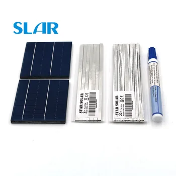 

DIY Solar Panel 26 39 52 78 156 mm Charger Kit Polycrystalline Solar Cell Tabbing Wire Busbar Flux Pen