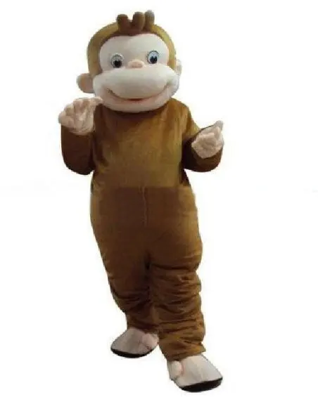 Curious George Monkey Cartoon Mascot Costumes Fancy Dress for Adult animal  large brown Halloween carnival Party - AliExpress