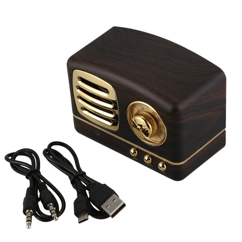 ABUI-портативный Bluetooth динамик Ретро Мини Портативный беспроводной Bluetooth динамик радио Usb/Tf карта музыкальный плеер Hifi сабвуфер Spe