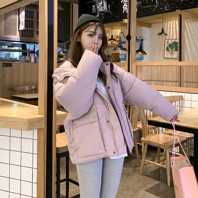 

Cotton-padded Jacket 2019 New Style down Coat Short Cotton Coat Women's Oversize Fashion Students Korean-style Loose Winter Cott