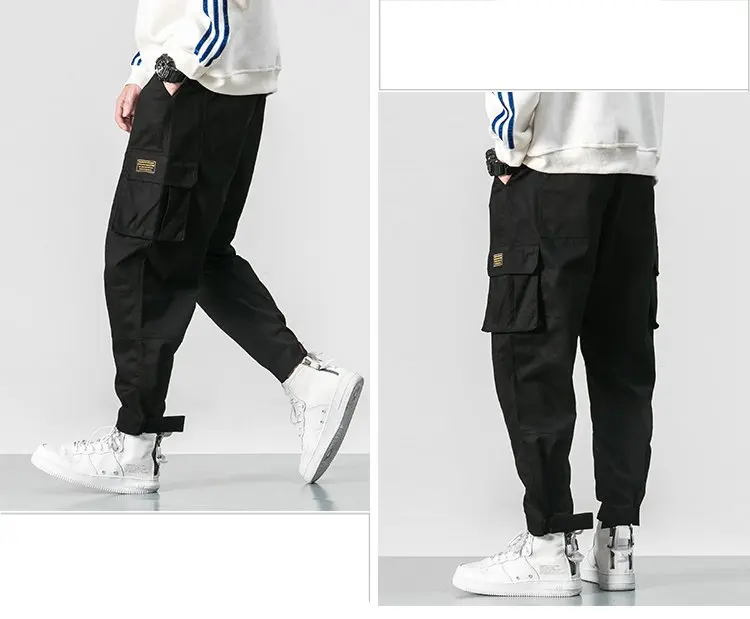 Men's fashion streetwear with cotton multi pockets harem pants, including jackets, suits, shorts, shoes, big watches, and oversized zip hoodies12