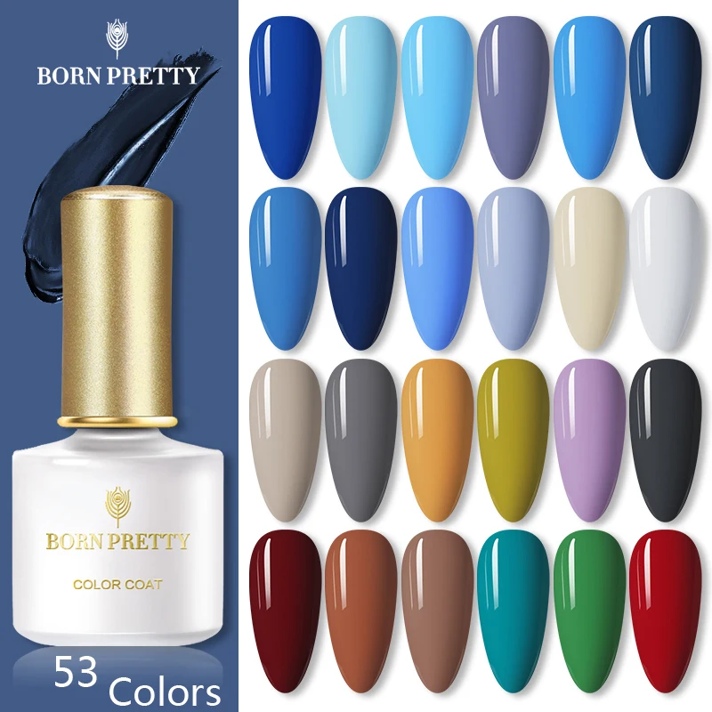 Гель лак для ногтей BORN PRETTY с голубой тематикой отмачиваемый Полупостоянный