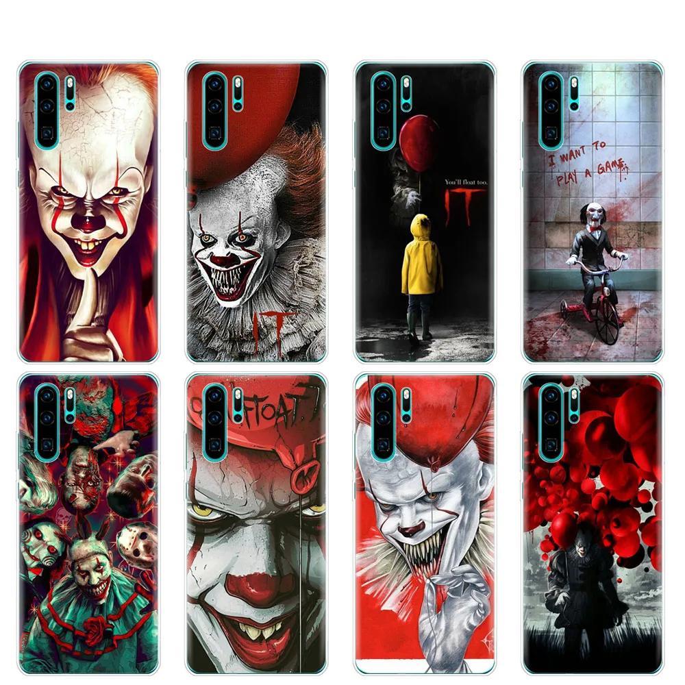 

silicon phone cover case for huawei P30 PRO LITE P SMART 2019 plus p smart Z p20 lite 2019 cover coque The Clown Horror IT
