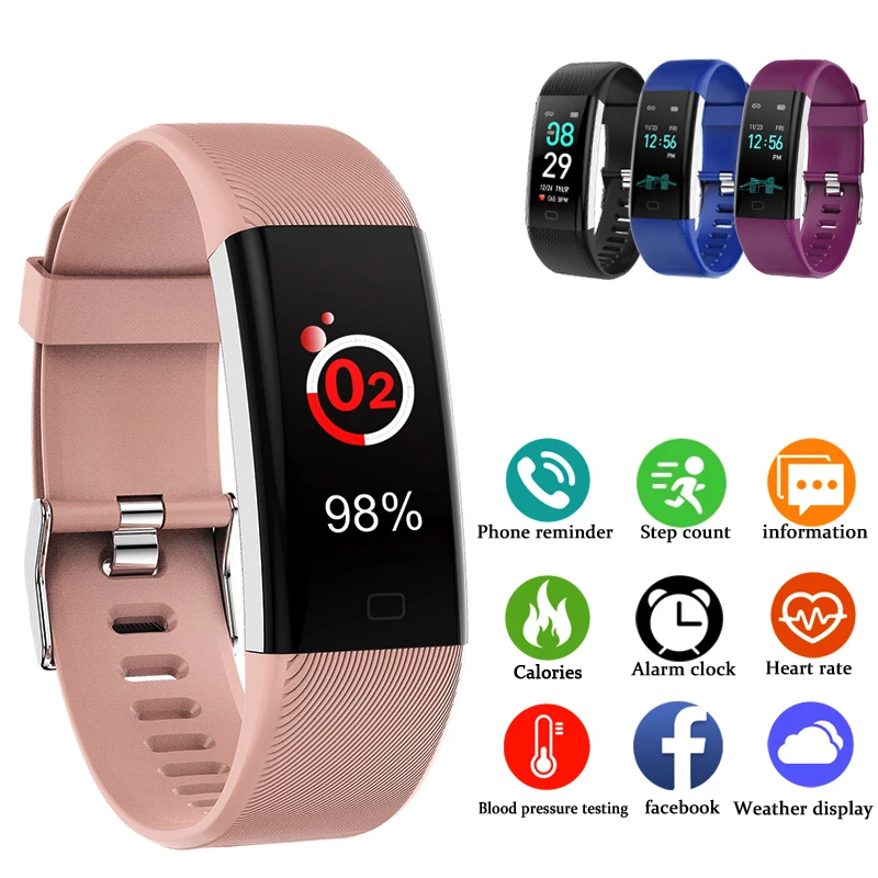 

Watch Heart Rate Monitor Waterproof Smart Bracelet Fitness Tracker Watches Step Counter Calorie Counter For Men Women Plastic