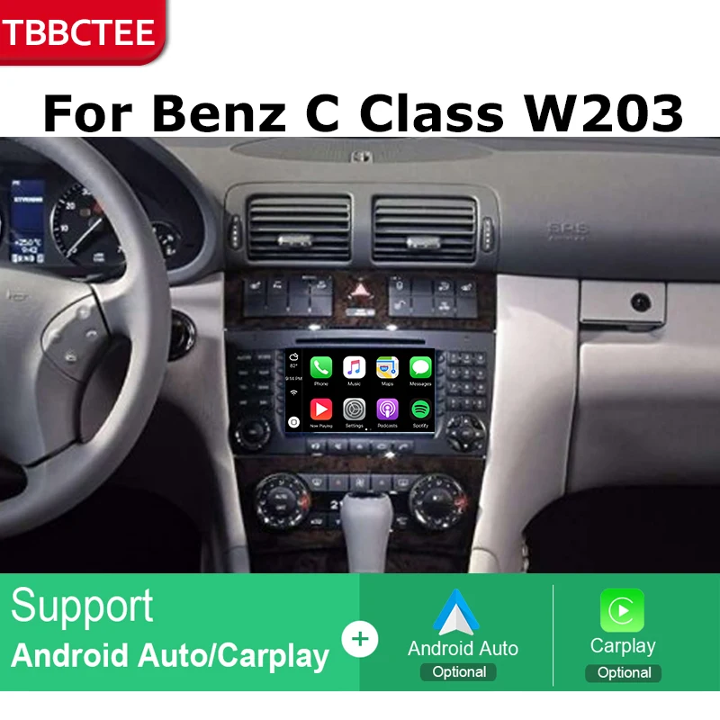 2 Din Android радио, Bluetooth, GPS навигация wifi стерео видео для Mercedes Benz C Class W203 2004~ 2007 автомобильный мультимедийный плеер