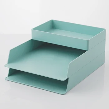 

Office Desktop Organizer Box Multi-Functional Debris Storage Box Student Stationery Plastic Shelf Mail Tray File Organiser