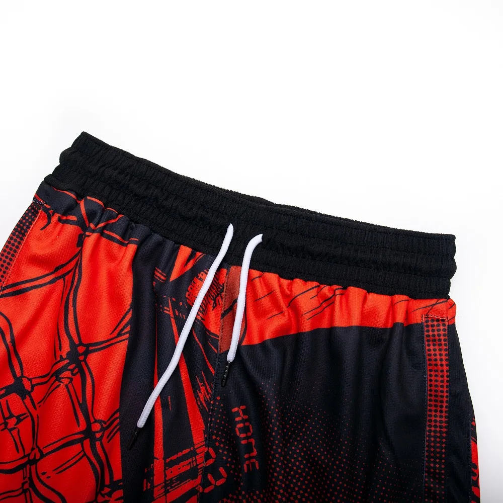 Спортивные мужские шорты для занятия баскетболом мультяшное изображение 3D принты выше колена карманы кушак быстросохнущие дышащие аниме Nijigenn плюс размер 3XL