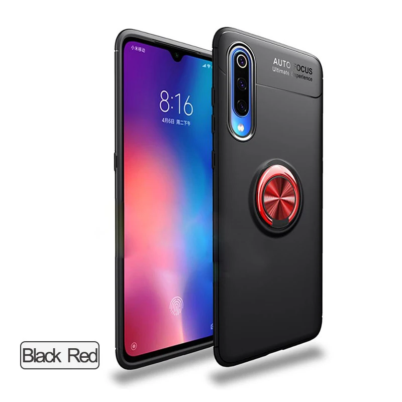 ALLOPUT 3D стекло xiaomi a3 закаленное стекло Xiaomi Mi A3 против царапин полное покрытие MIA3 XIAOMI защитное стекло на сяоми ми а3 Xiaomi a3 стекло Xiaomi mi a3 сяоми ми а3 стекло - Цвет: Black Red Ring Case