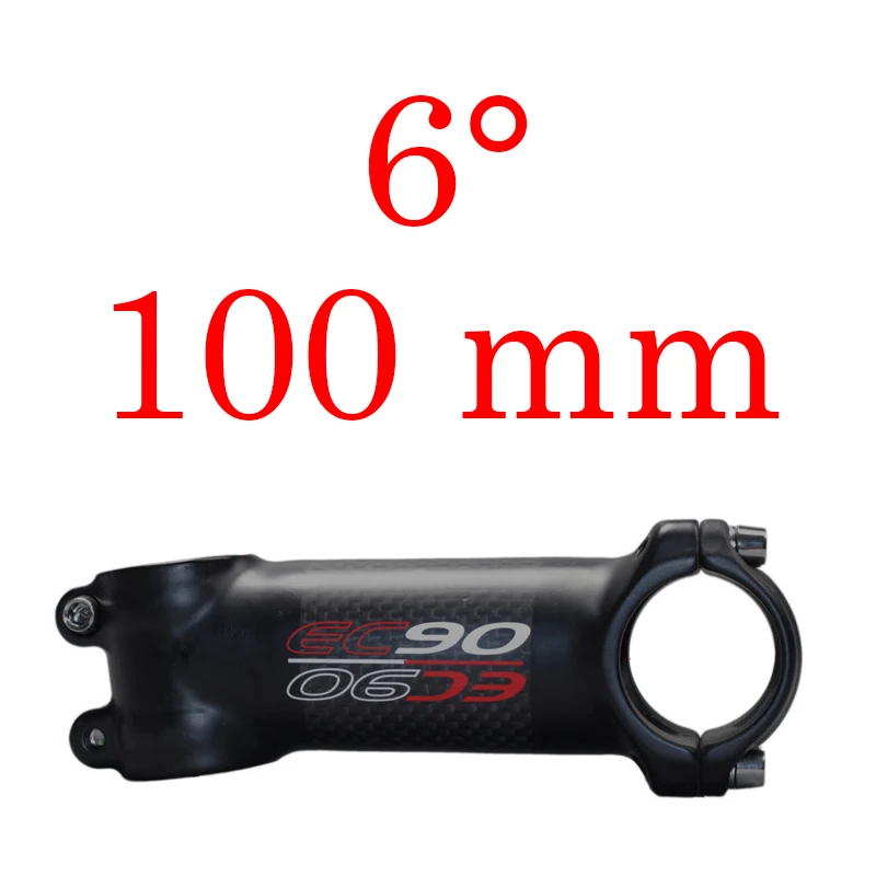 6 Degrees 100mm EC90 MTB дорожный велосипед, запчасти для горного велосипеда, алюминиевый карбоновый руль, Сверхлегкий Руль, угол поворота 6/17 градусов, 28,6 мм, 31,8 мм - Цвет: 6 Degrees 100mm