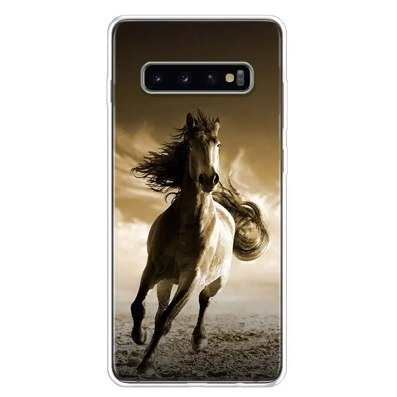 Horse чехол с изображением животного чехол для телефона для samsung Galaxy S10+ Note 10 9 8 S9 S8 J4 J6 J8 плюс S7 S6 корпус под плетенную сумку