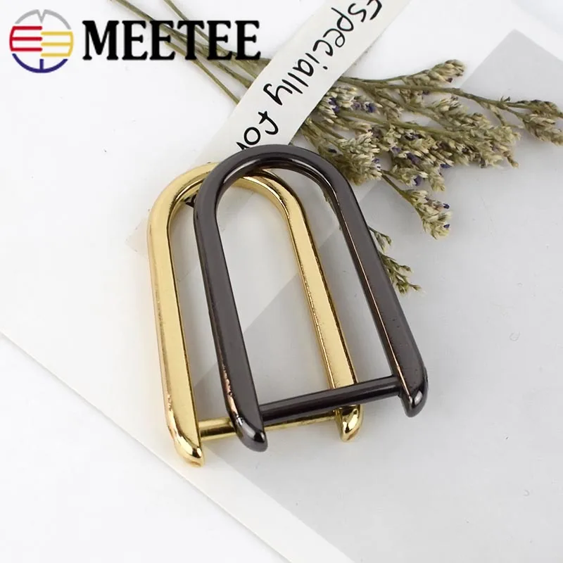 Meetee 2/5 шт ID20mm съемный винт и d-образной пряжкой U кольцо металический брелок для ключей с вешалка крючок застежка DIY фурнитура для сумок кожаные аксессуары