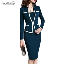 Модные костюмы для женщин, офисная, деловая, рабочая, Униформа, формальное платье, костюмы, женский блейзер с короткими рукавами, набор, осень размера плюс