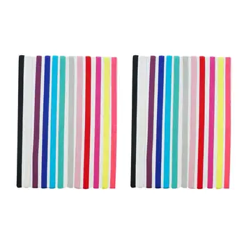 

24Pcs Yoga Headband Creative Sports Headwrap Hair Hoop Elastic Band