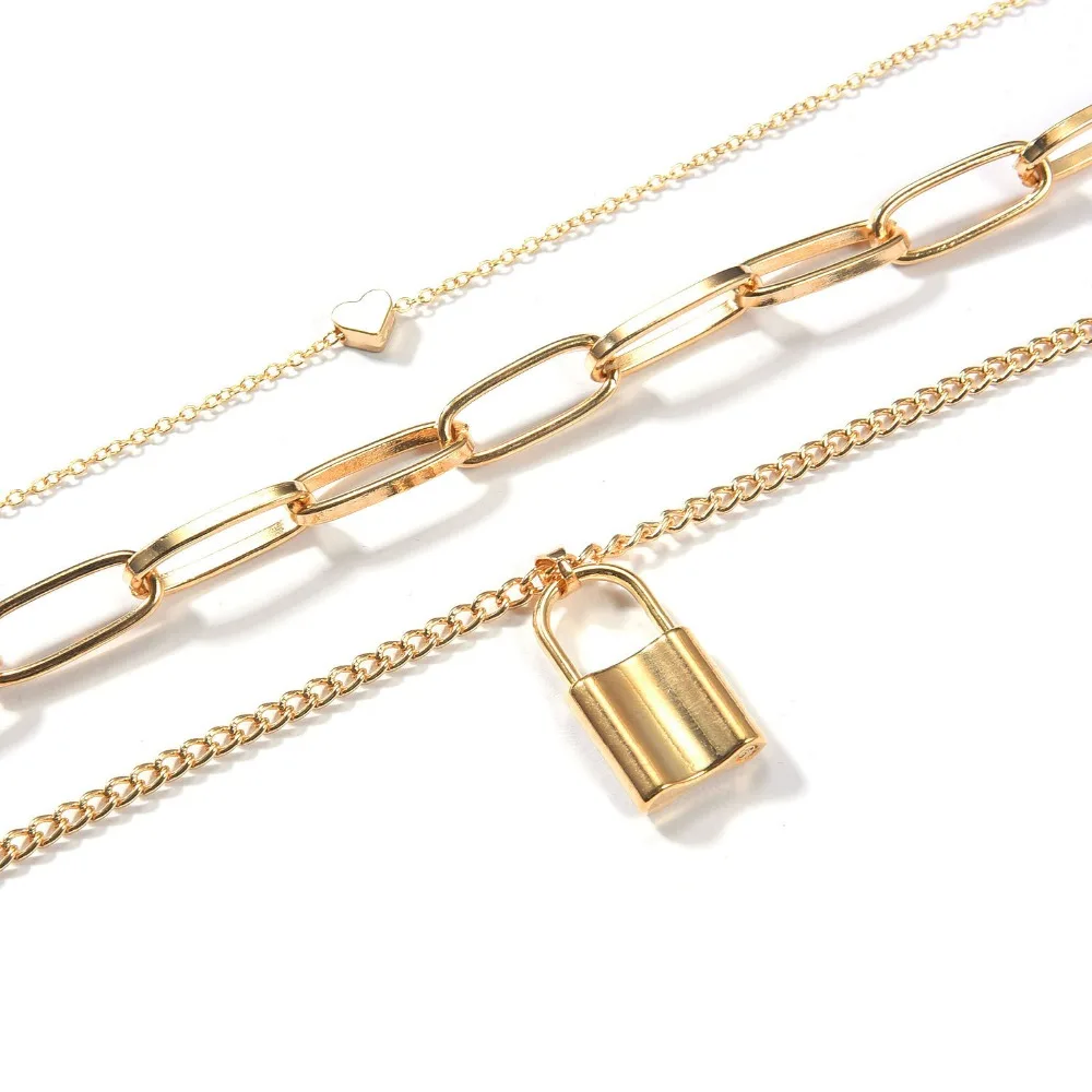 Vintage-Chain-Heart-Lock-Pendant-Necklace-Creative-Multi-layered-Gold-Long-Chain-Women-s-Fashion-Geometric (2)
