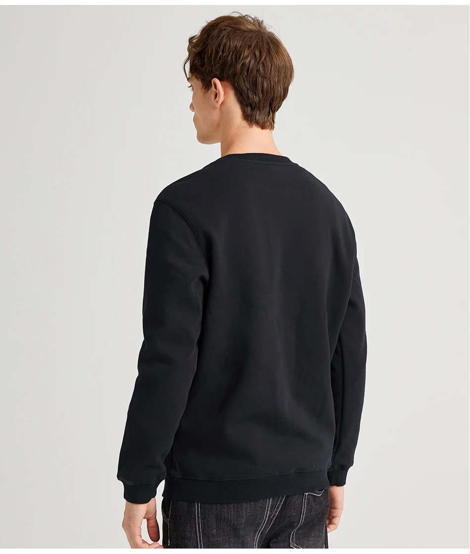 Пионерский лагерь, осенне-зимние толстовки для мужчин, черная космическая серия, с принтом, с круглым вырезом, толстовки для мужчин AWY906387