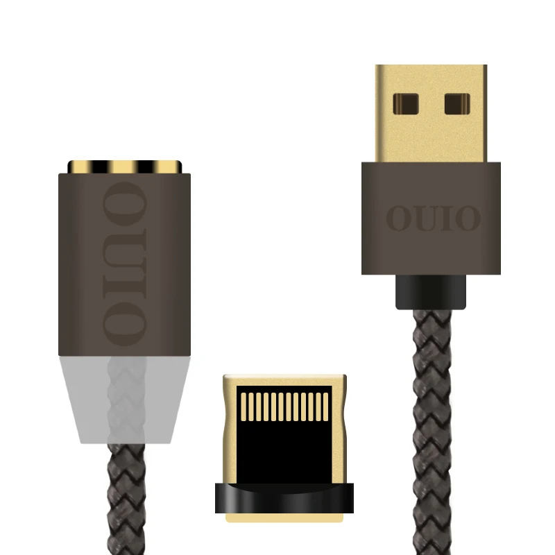Silver For iphone Магнитный зарядный кабель для телефона, кабель USB type-c, кабель для быстрой зарядки, магнитный кабель для мобильного телефона, зарядное устройство USB для Iphone11XRxiaomi - Цвет: Silver For iphone