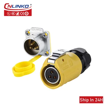 Cnlinko LP20 M20กันน้ำ3pin อุตสาหกรรมการบินหญิงปลั๊ก Power Cable Connector สำหรับไฟ LED 1
