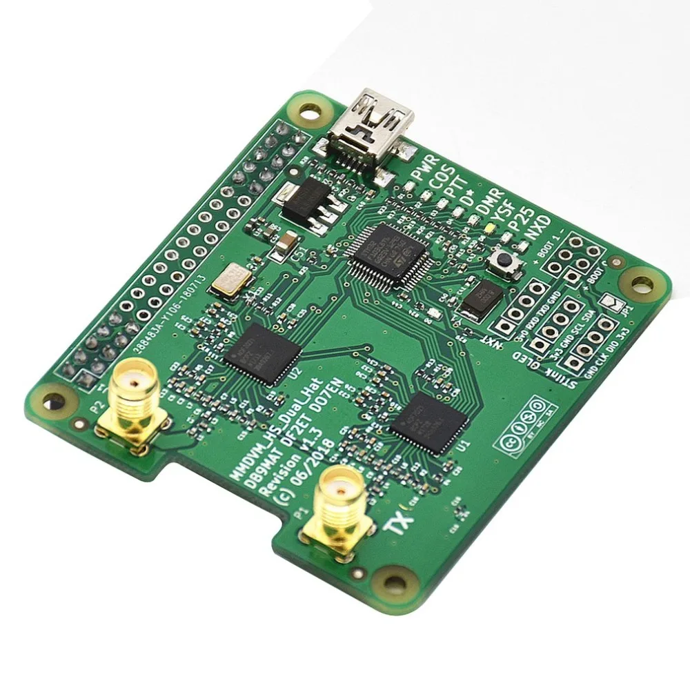 USB порт дуплексный MMDVM модуль точки доступа поддержка P25 DMR ycf OLED для Raspberry Pi с 2 шт антенной Rev 1,2