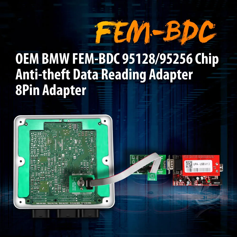 OEM FEM-BDC 95128/95256 чип IMMO считывания данных 8-контактный адаптер для IPROG, УПА, Orange5, VVDI Prog, CG Pro