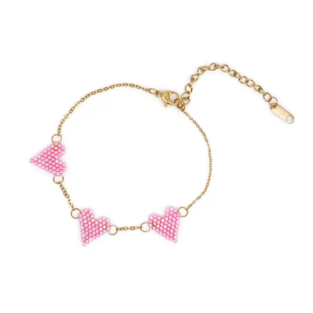 Go2boho MIYUKI браслеты украшения для влюбленных подарок 3 сердца браслет любовь Pulsera Mujer женские Boho шикарные Золотые Цепи Bileklik