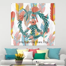 

Cilected Bohemian Mandala Tapestry Wall Hanging Flower Plant Print Wall Hanging Psychedelic Tapestry Living Room Bedroom Décor