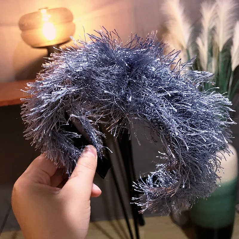 Korean Version Temperament Simple Hair Hoop Korean Buison Woman Knotk Hair Card Headpiece Press Shampoo Wash Face - Цвет: Королевский синий